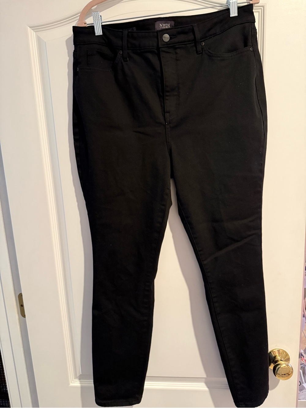 NYDJ black Ami skinny jeans, size 14.